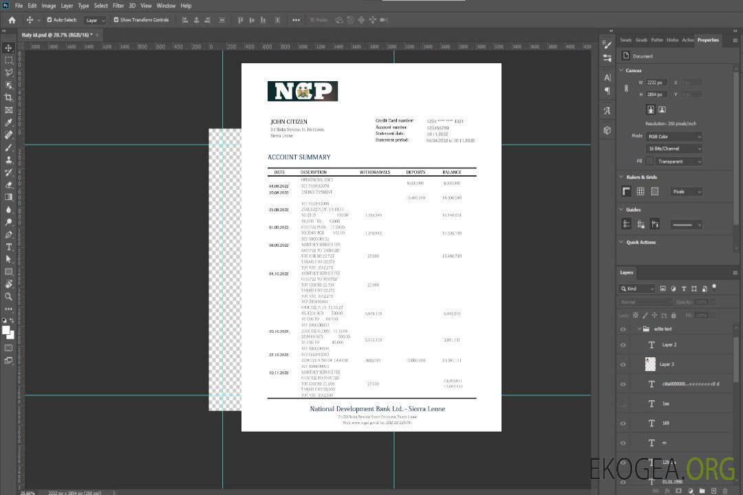 Déclaration de la Banque nationale de développement de Sierra Leone template Déclaration de la Banque nationale de développement de Sierra Leone template